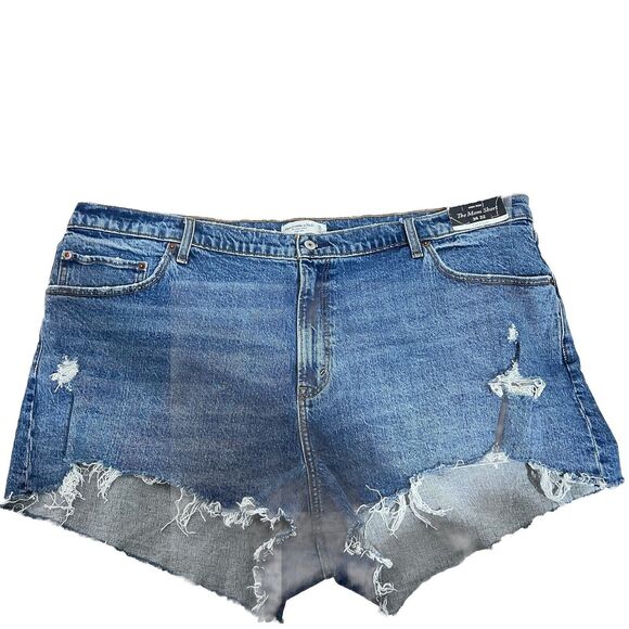 Abercrombie & Fitch The Mom Short High Rise Jean Shorts Size 36 / 22 Curve Love - Picture 1 of 8